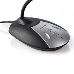 USB-microfoon met on/off- en mute-knop – 360° richtingsgevoeligheid, noise cancelling & flexibele buis
