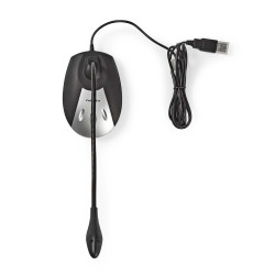 USB-microfoon met on/off- en mute-knop – 360° richtingsgevoeligheid, noise cancelling & flexibele buis