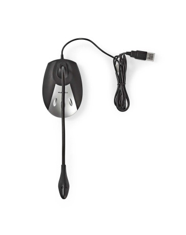 USB-microfoon met on/off- en mute-knop – 360° richtingsgevoeligheid, noise cancelling & flexibele buis