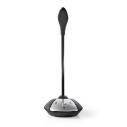USB-microfoon met on/off- en mute-knop – 360° richtingsgevoeligheid, noise cancelling & flexibele buis