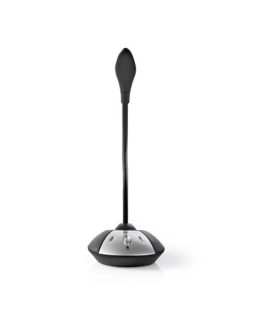 USB-microfoon met on/off- en mute-knop – 360° richtingsgevoeligheid, noise cancelling & flexibele buis