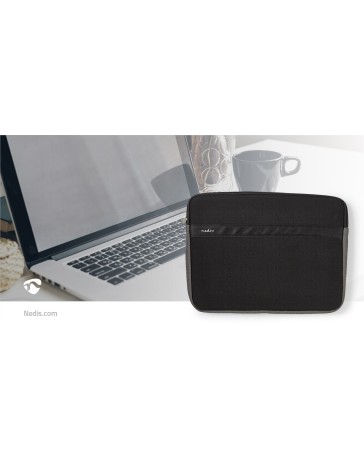 Notebookhoes 15-16" Neopreen, Antraciet/Zwart, 22mm, 277mm. 380mm
