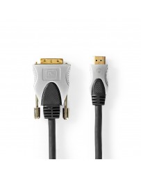 HDMI- DVI-Kabel HDMI™-Connector - DVI-D 24+1-Pins Male 1,50 m Zwart